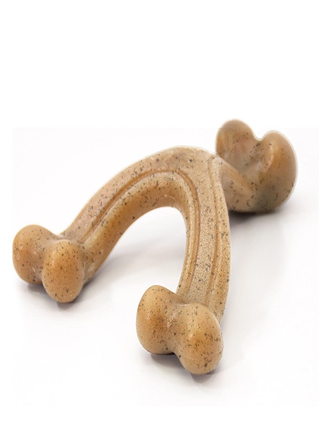 Nylabone Gourmet Style Wishbone Strong Chew Toy for Dogs, Chicken Flavor, Large - Up to 50 lbs, 1 Count - Image 1